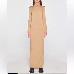 Bleusalt The Turtleneck Maxi Dress in Camel SZ 3/L EUC